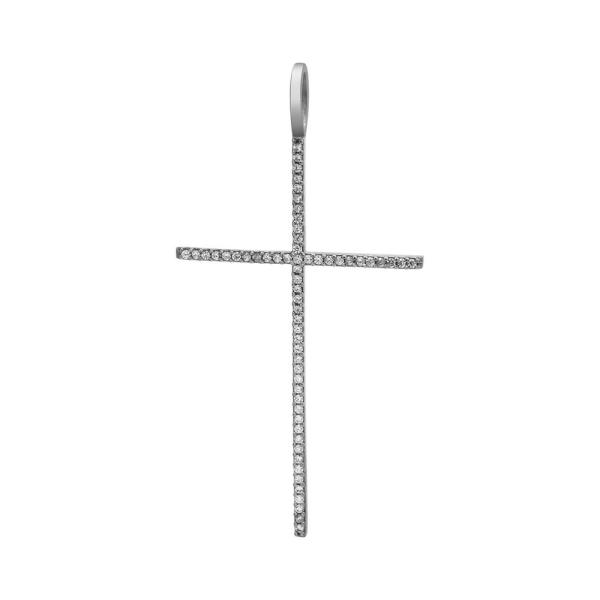 Срібний хрестик з фіанітом S-361-01-P